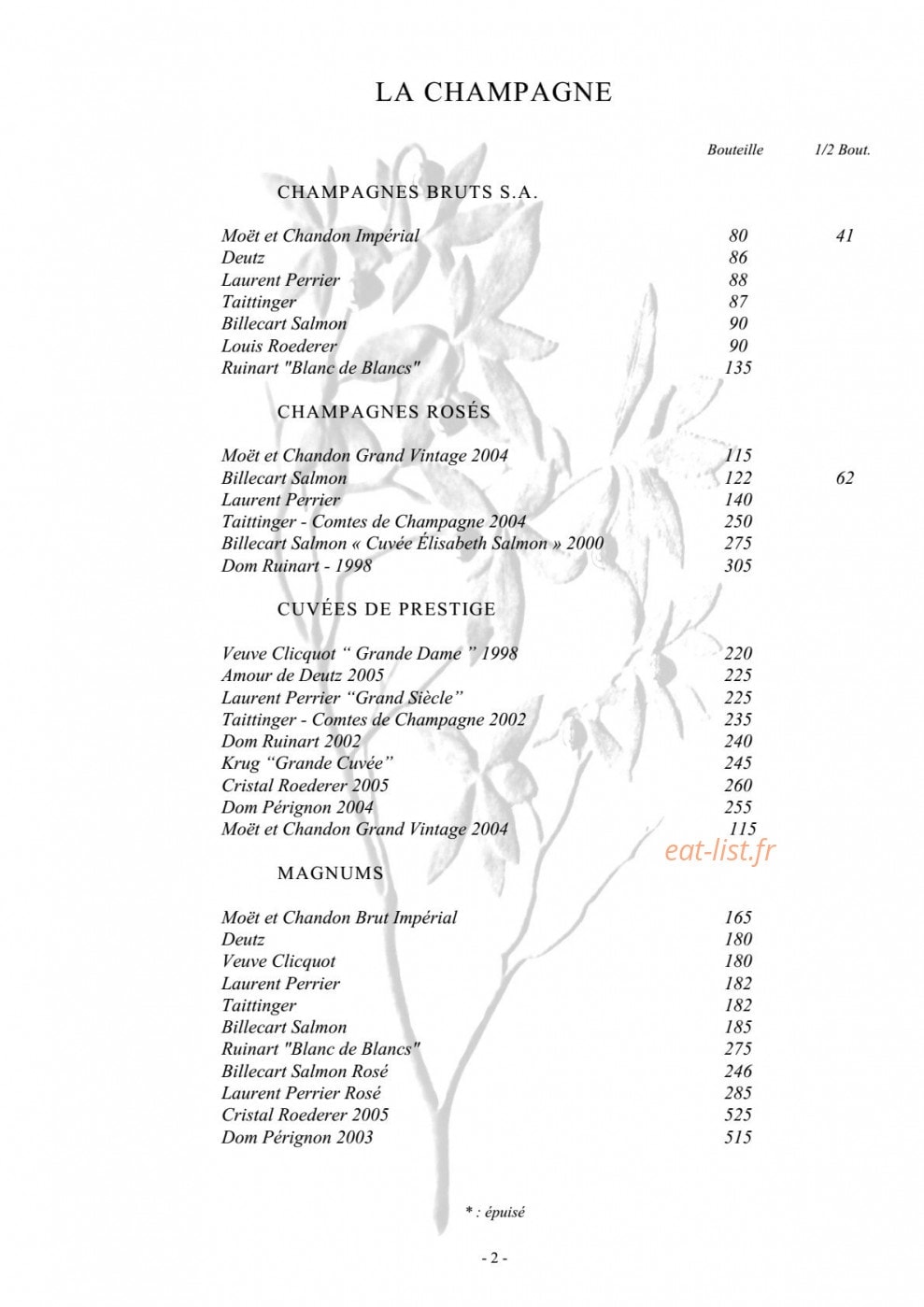 L’Arbousier — carte page 9