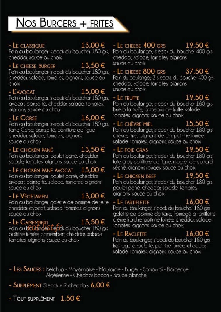 La brasserie du burger — carte page 2