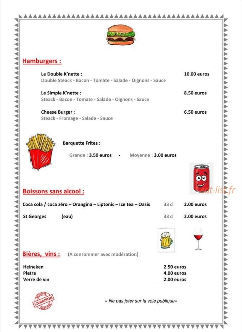 La K'Nette chez David — carte page 2