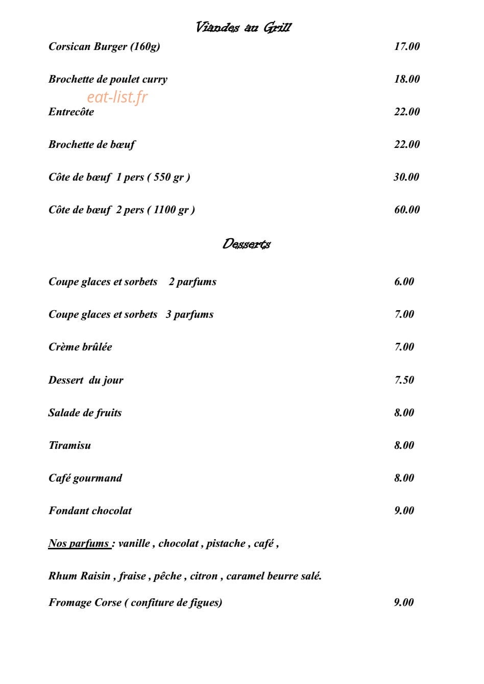 La Paillote — carte page 4