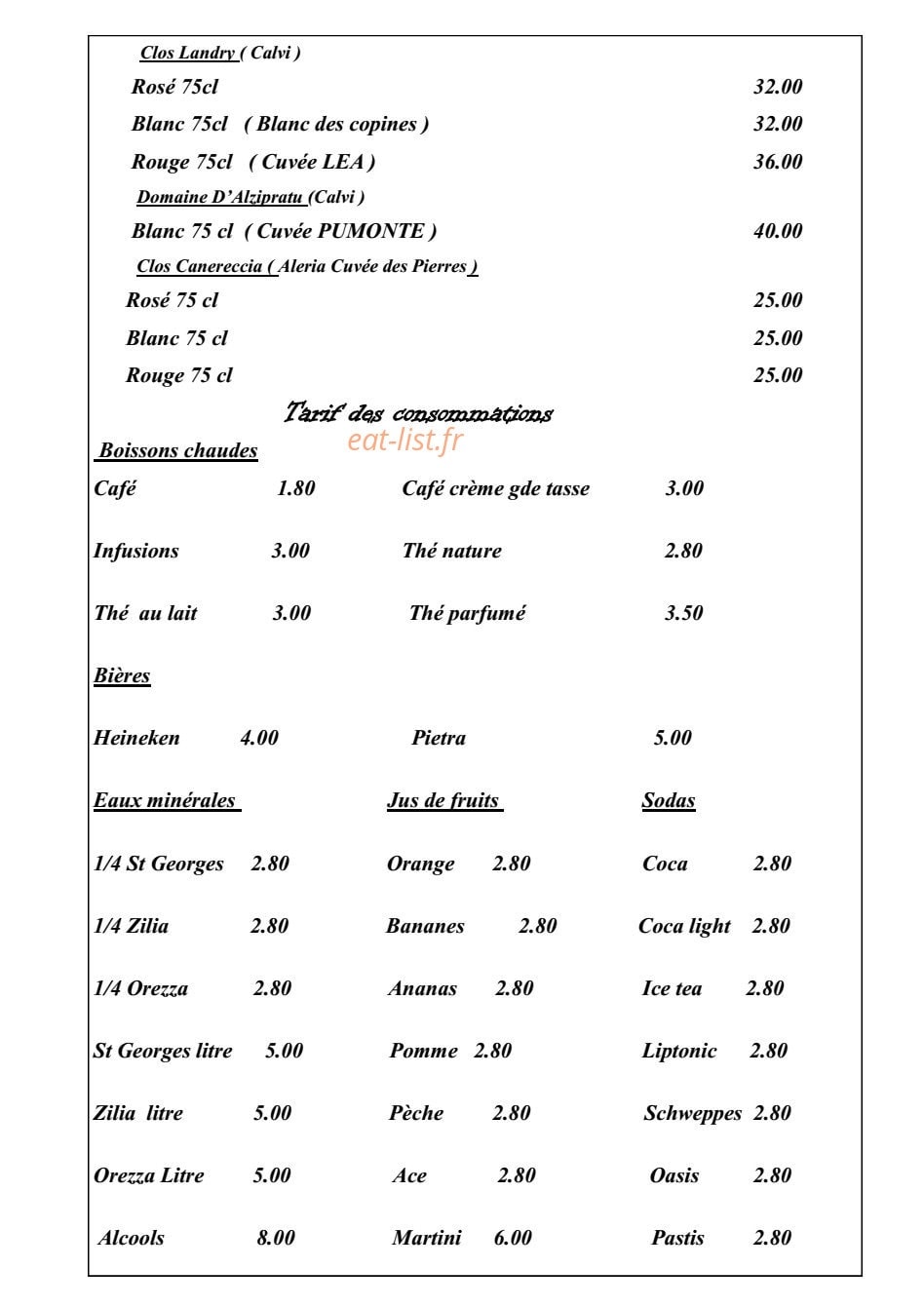 La Paillote — carte page 6