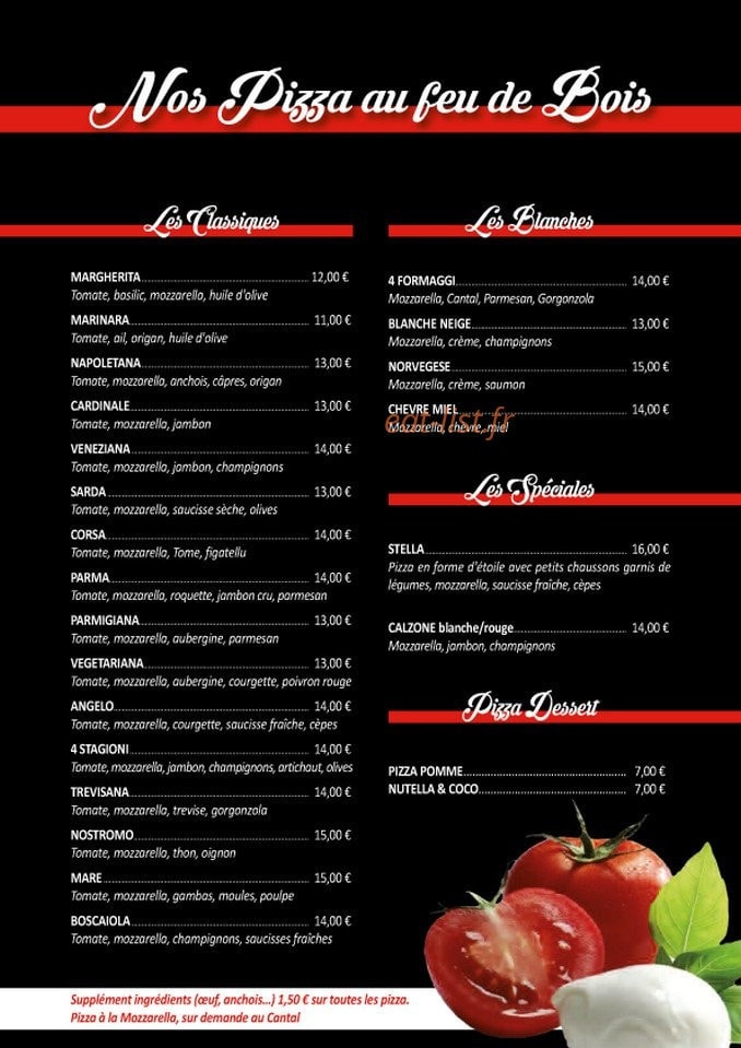 La pizza — carte page 3