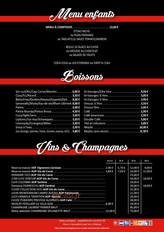 La pizza — carte page 4