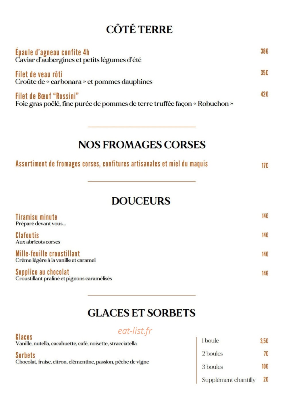La Terrasse du Fesch — carte page 2