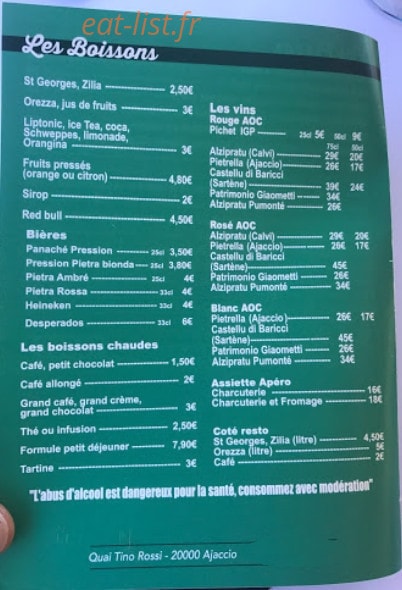 La Terrasse du port — carte page 3