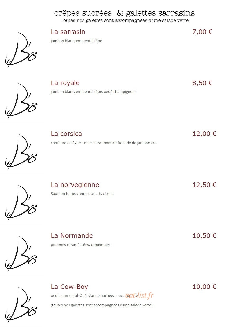 Le B'8 — carte page 5