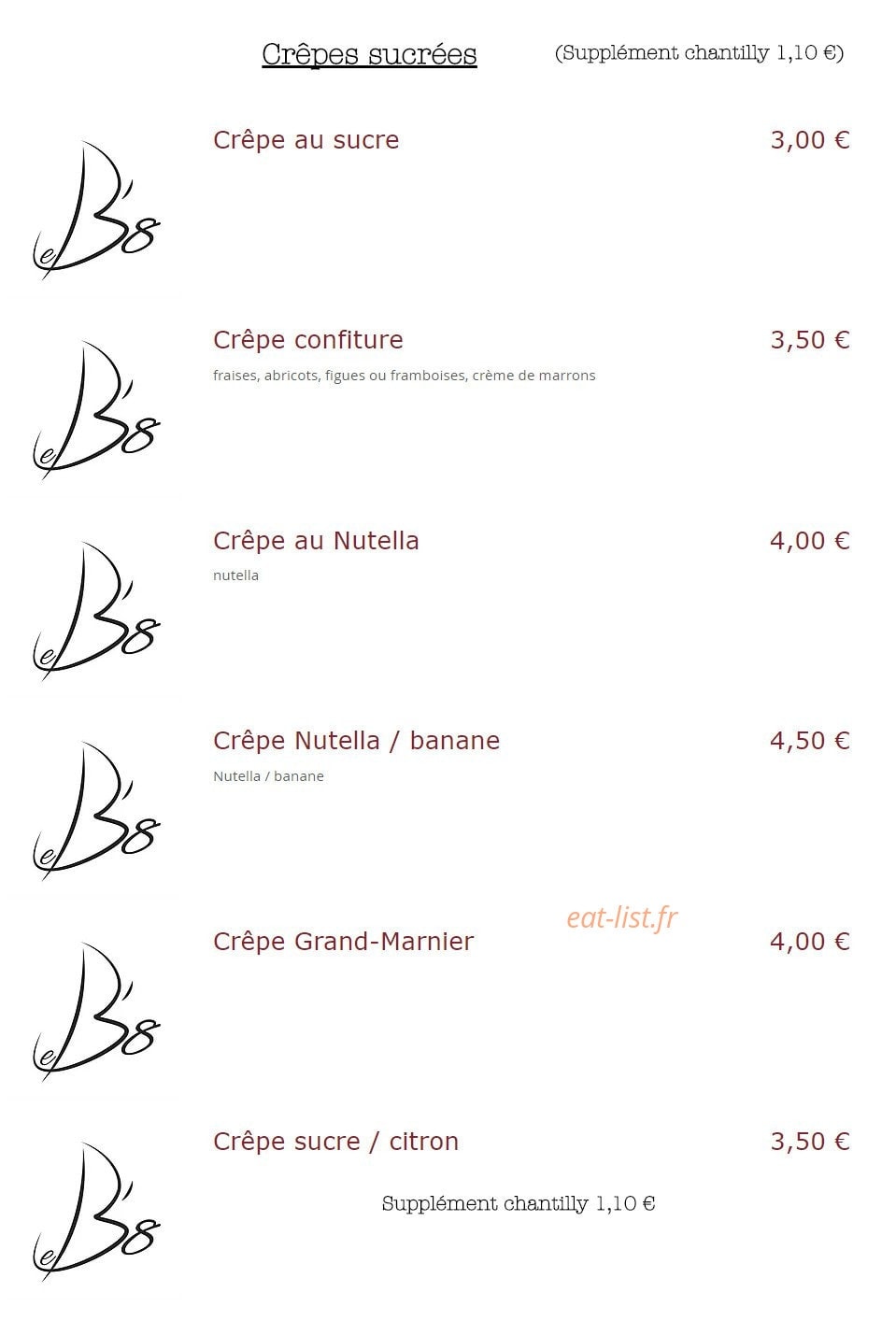 Le B'8 — carte page 6