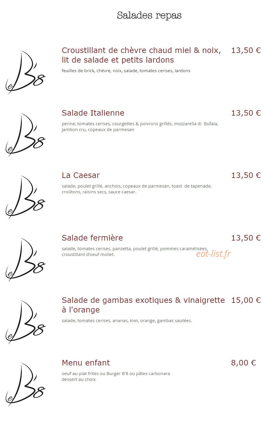 Le B'8 — carte page 1