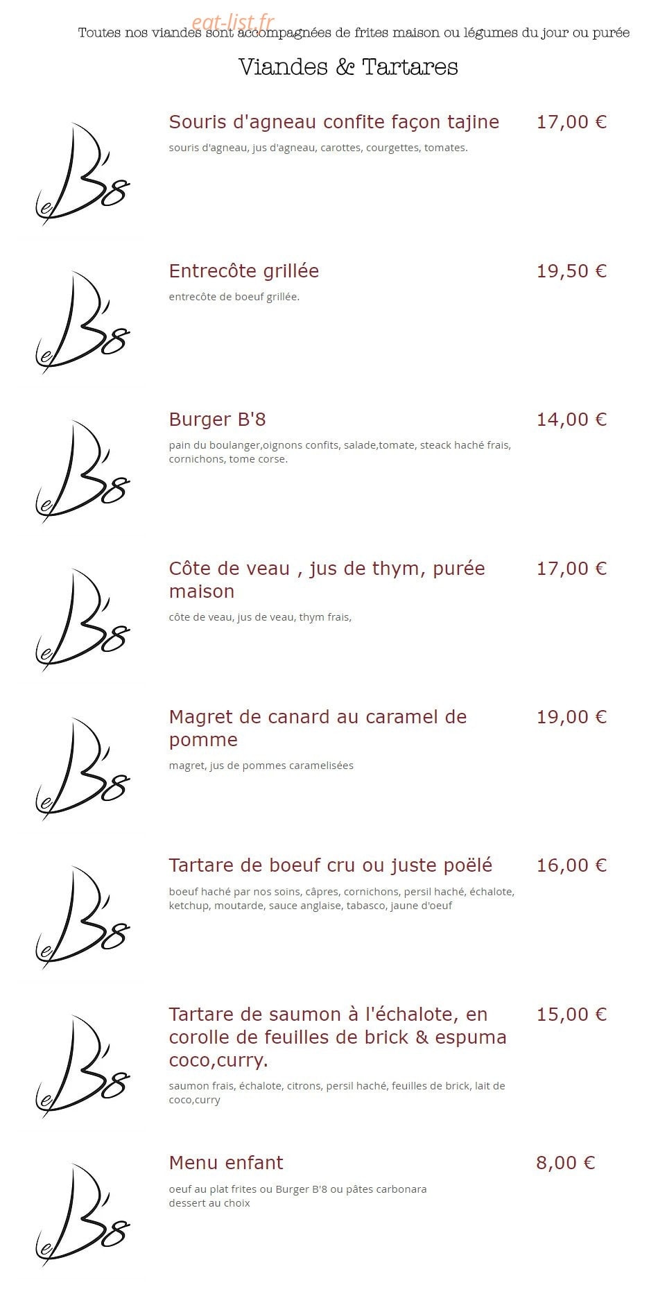 Le B'8 — carte page 2