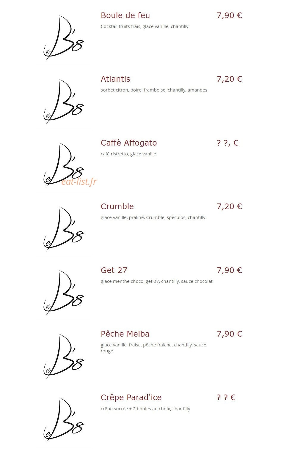 Le B'8 — carte page 8