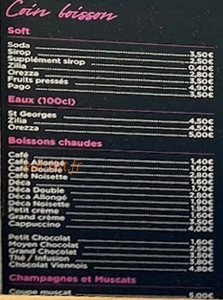 Le Ceylan — carte page 2