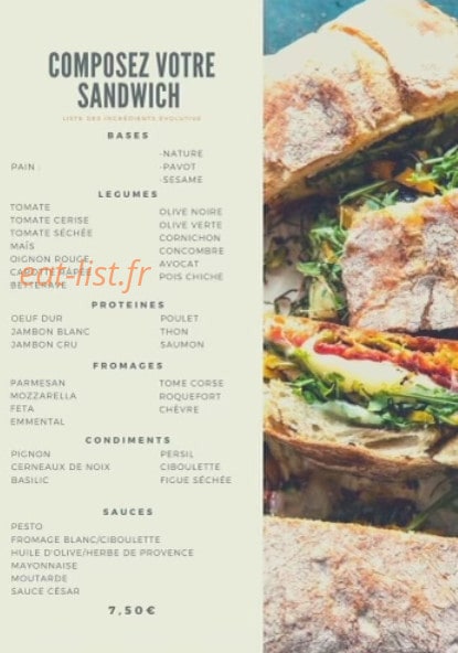 Le Gourmand — carte page 1