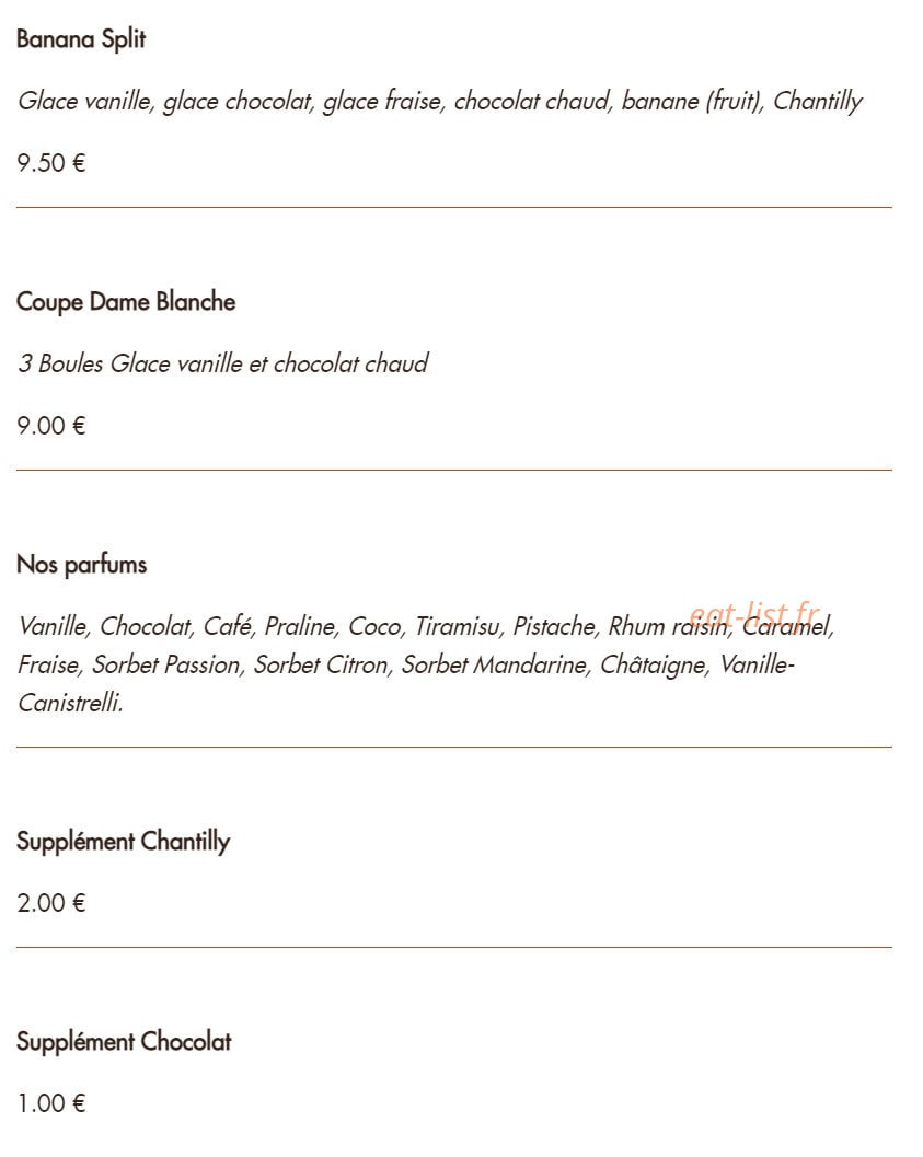 Le Grill — carte page 29