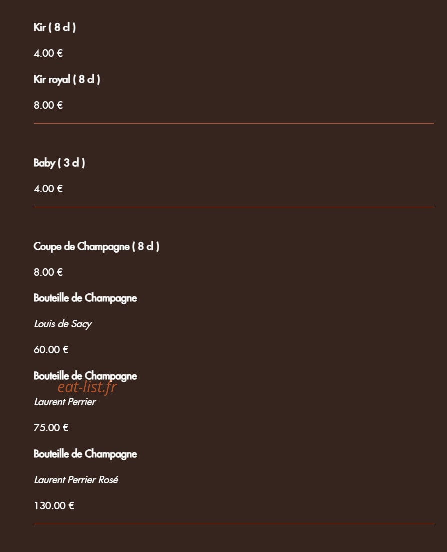 Le Grill — carte page 31