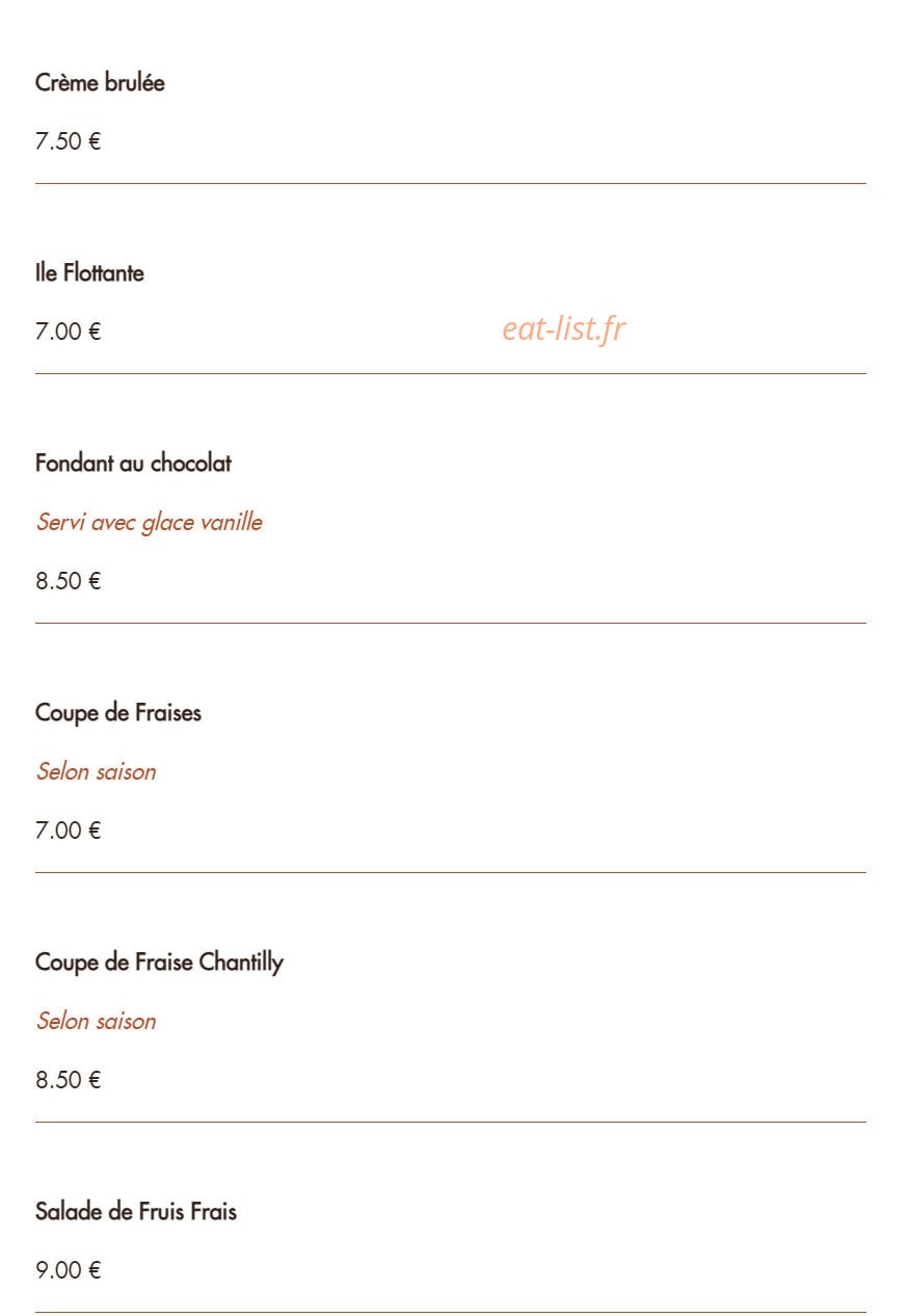 Le Grill — carte page 25