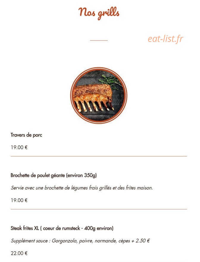 Le Grill — carte page 5