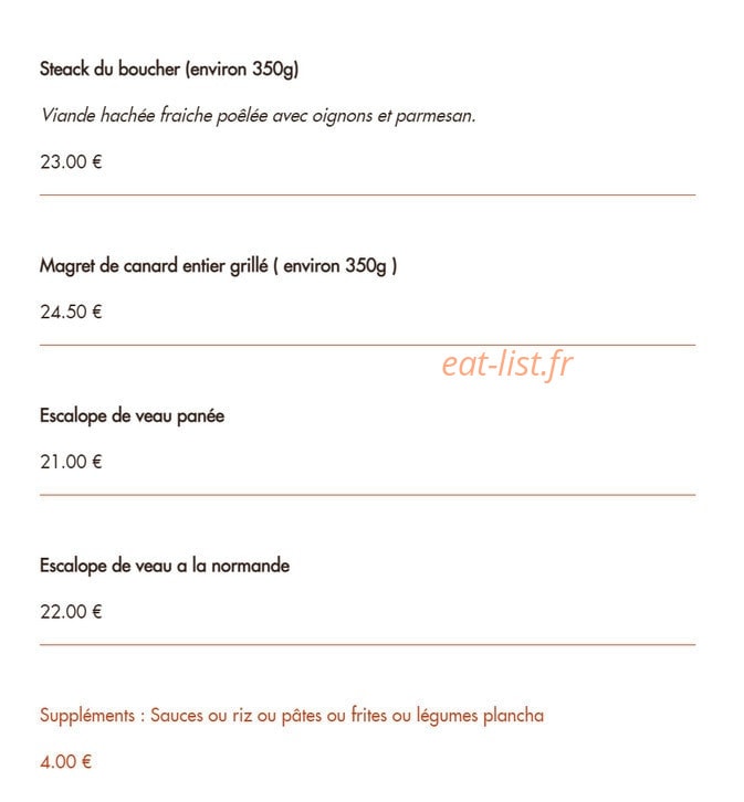 Le Grill — carte page 8