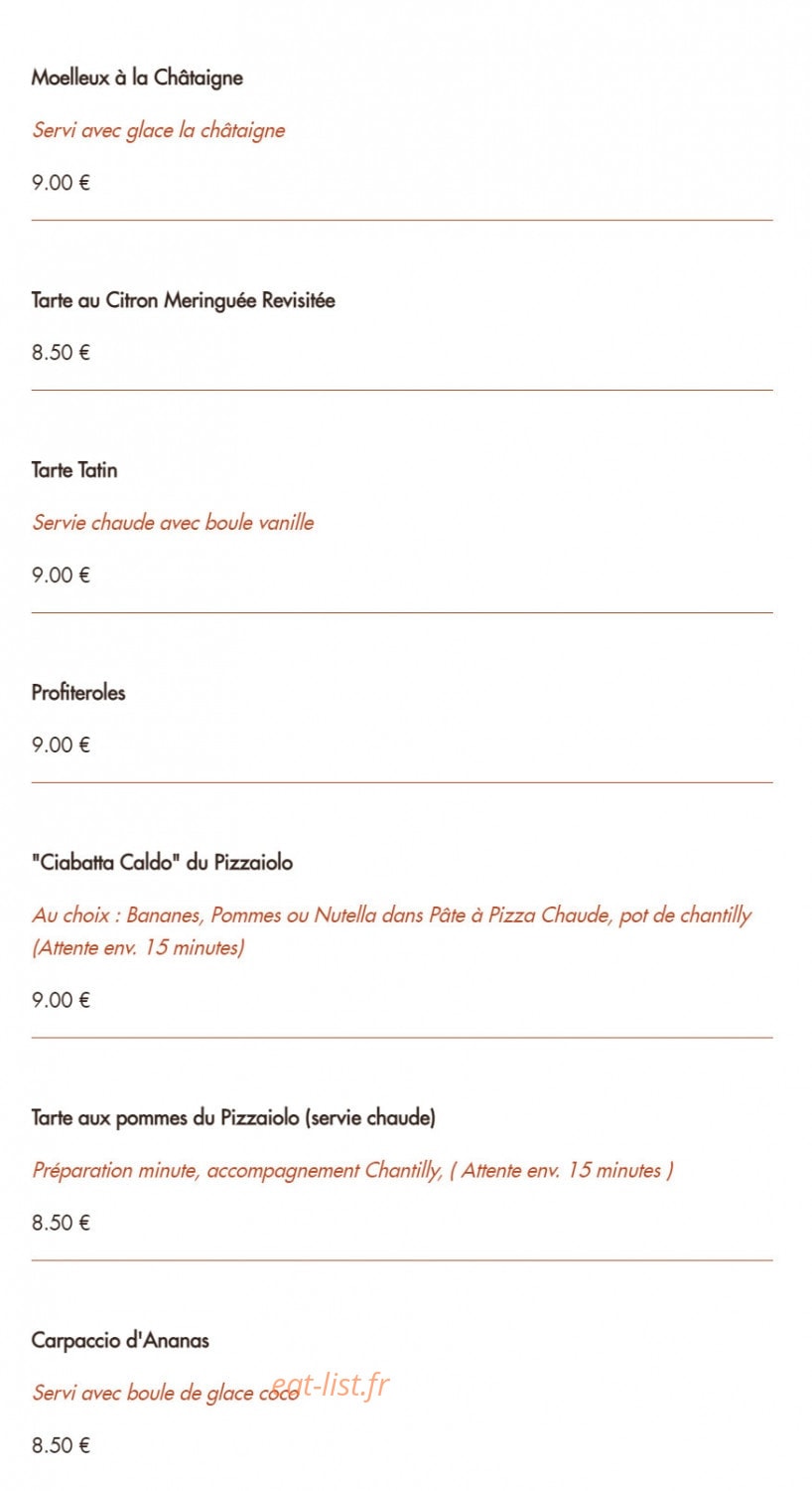 Le Grill — carte page 26