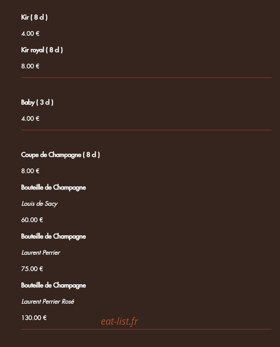 Le Grill — carte page 2