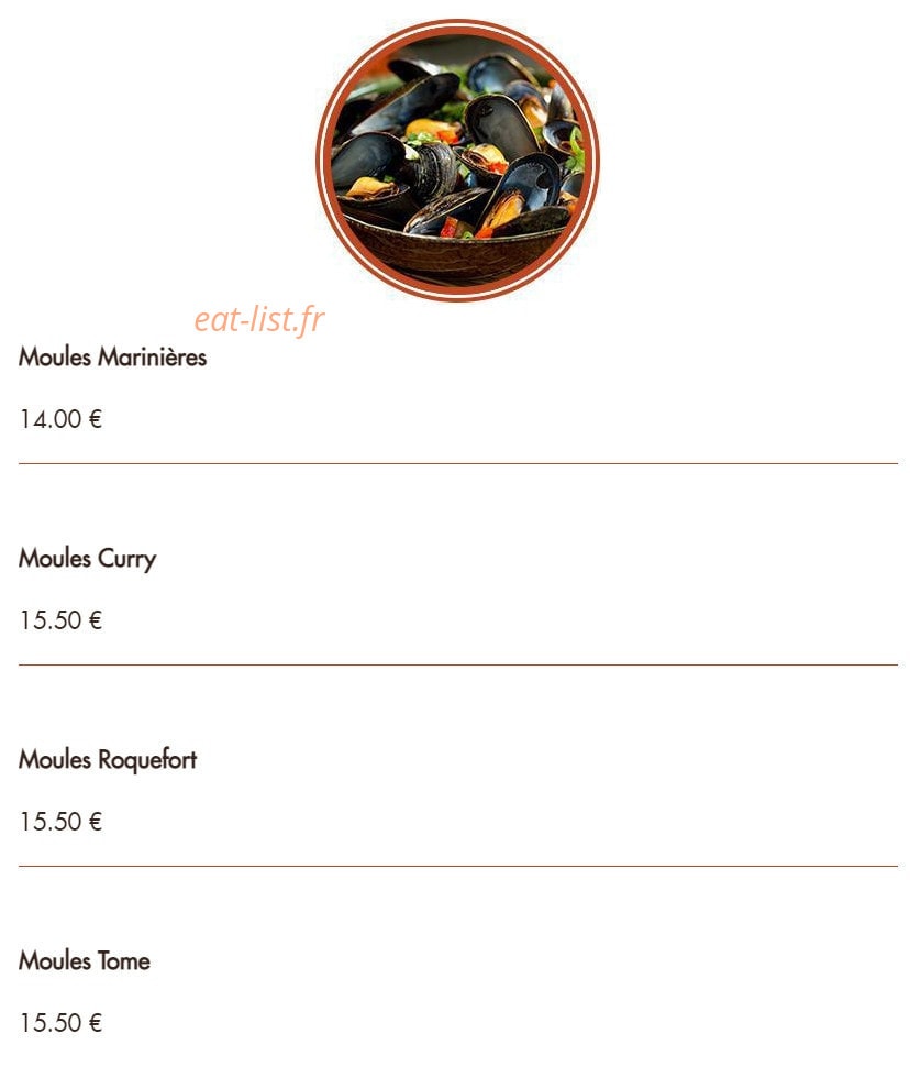 Le Grill — carte page 19