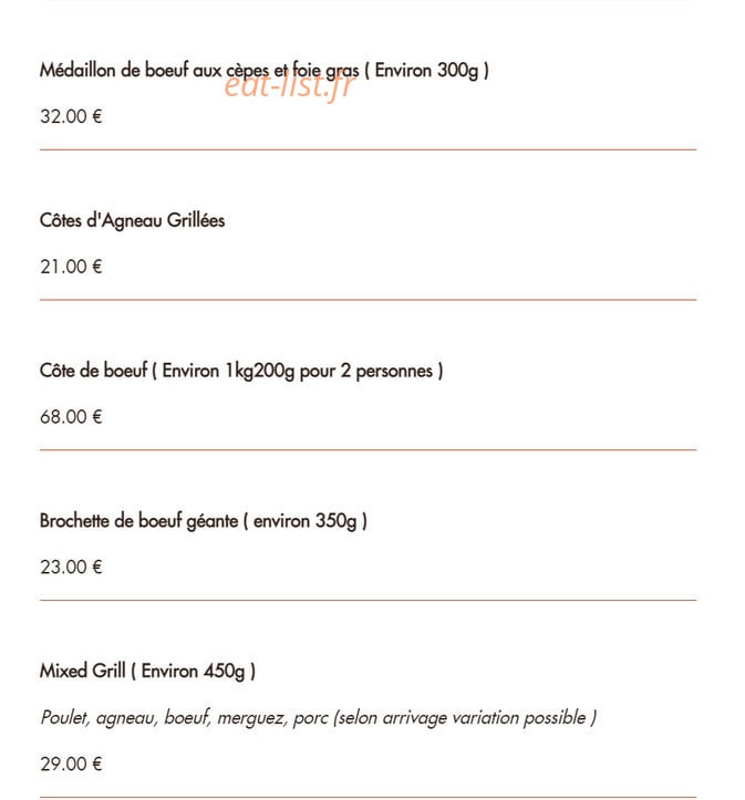 Le Grill — carte page 7