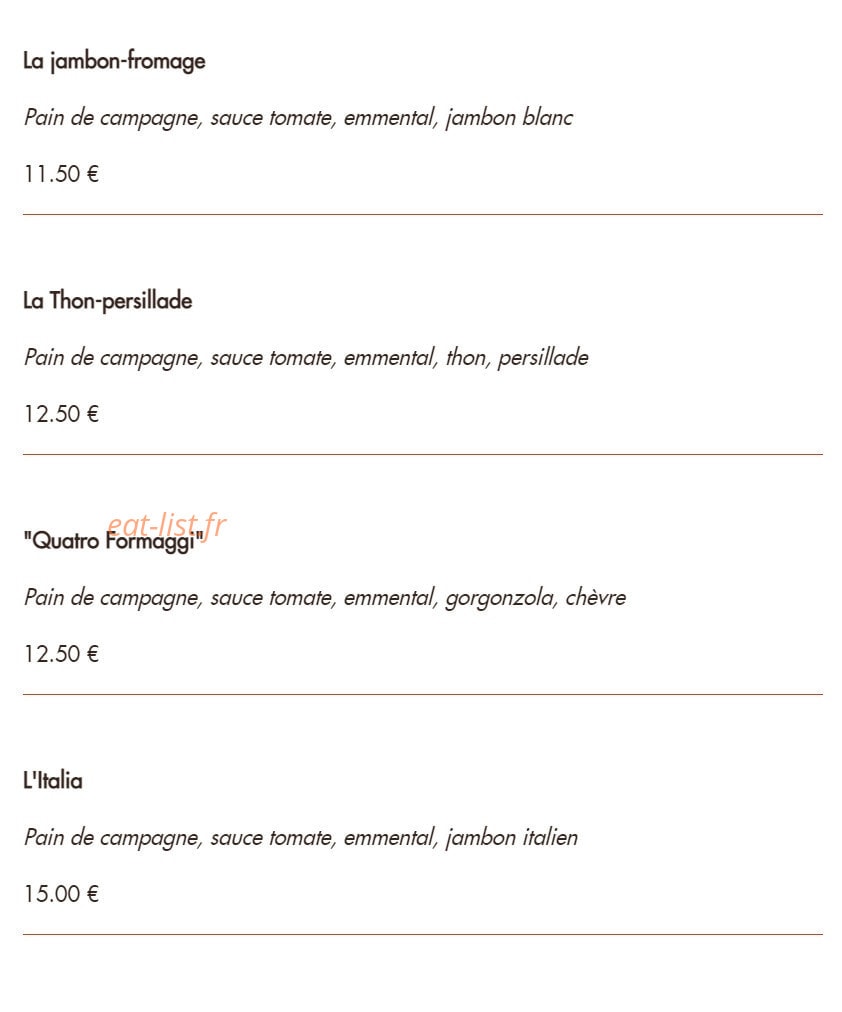 Le Grill — carte page 15