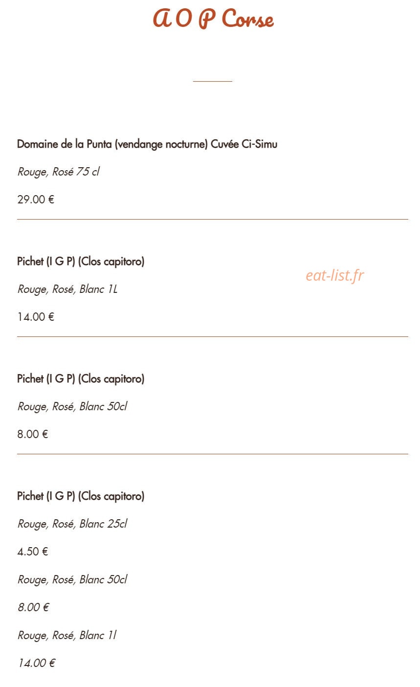Le Grill — carte page 37