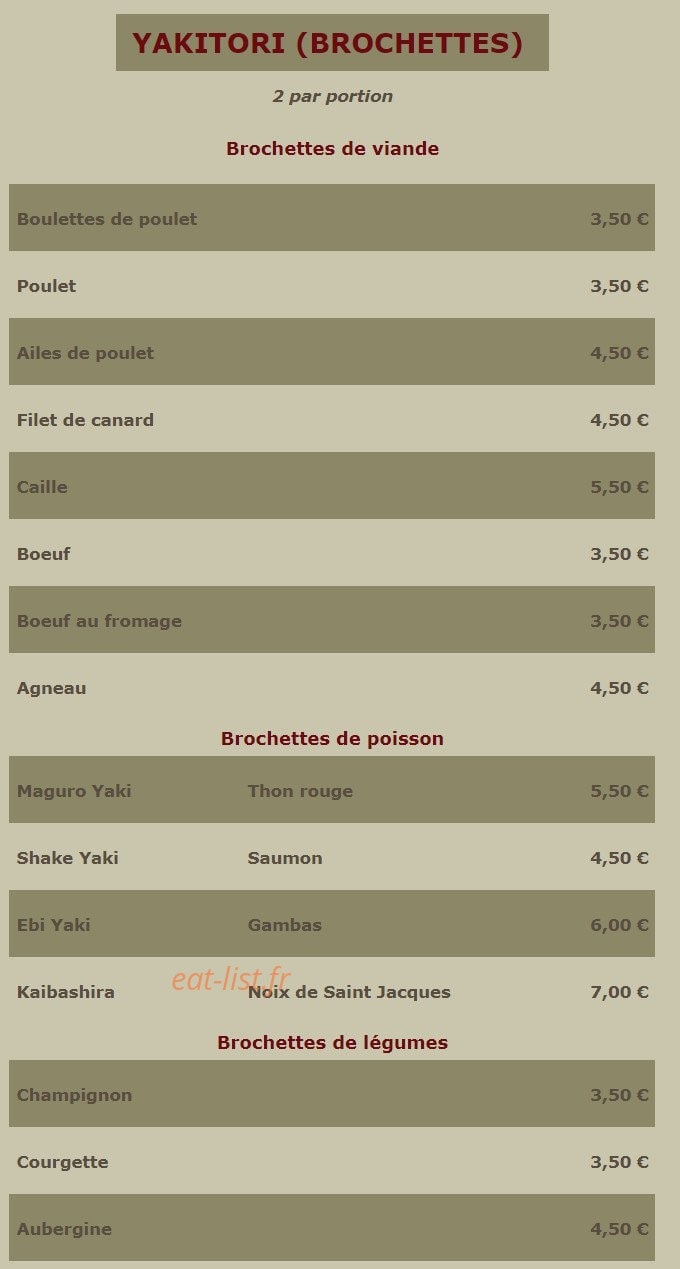 Le Mandarin — carte page 6