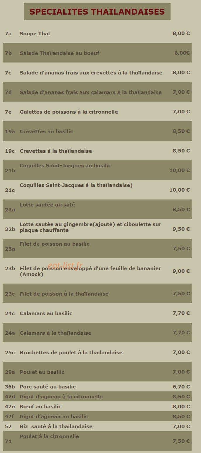 Le Mandarin — carte page 10