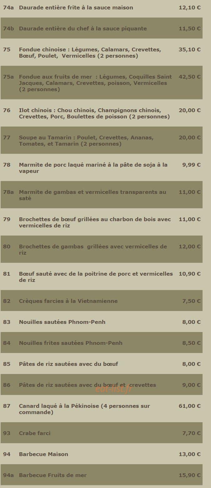 Le Mandarin — carte page 9