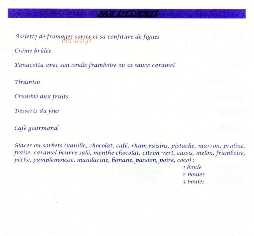 Le Pavillon Bleu — carte page 3