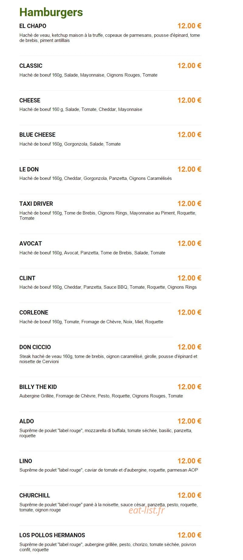 Le Petit Cheval Blanc — carte page 2
