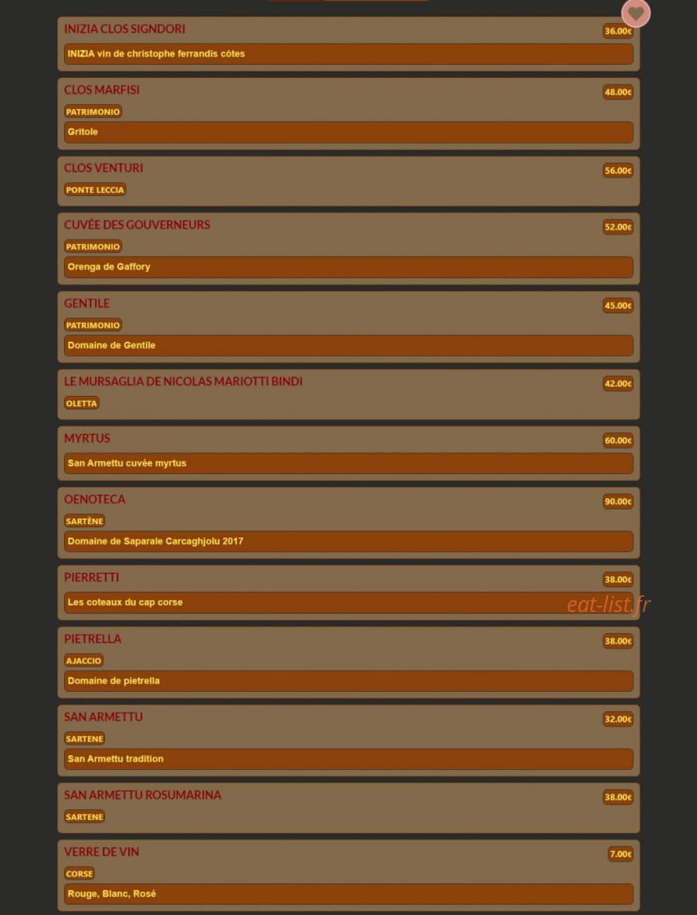 Le Petit Clos — carte page 2