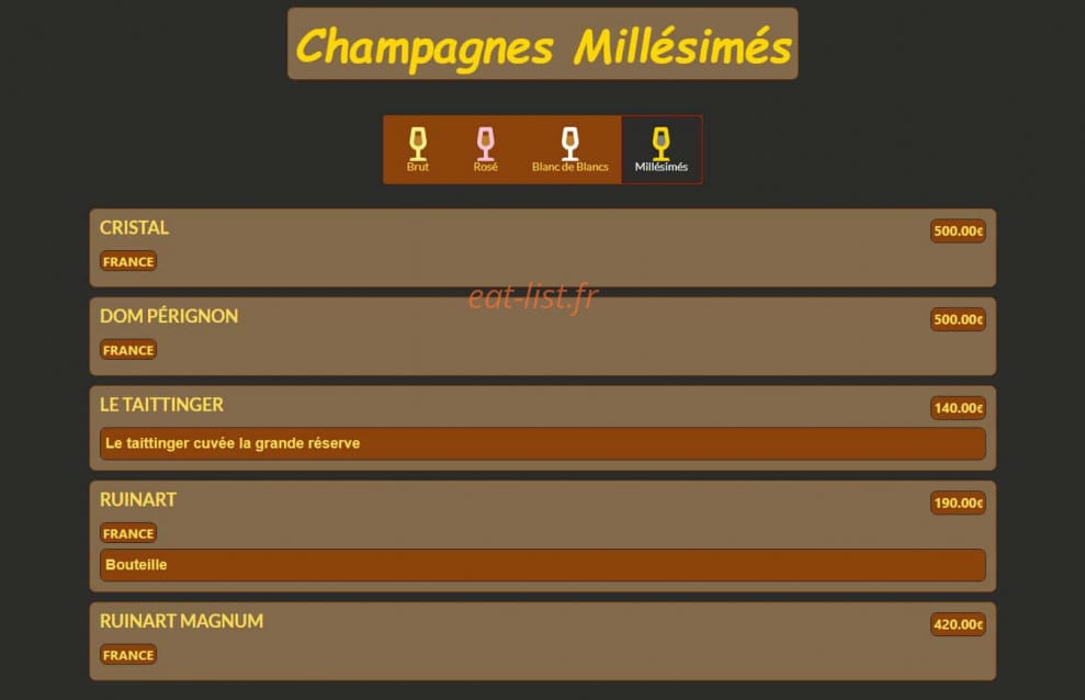 Le Petit Clos — carte page 7