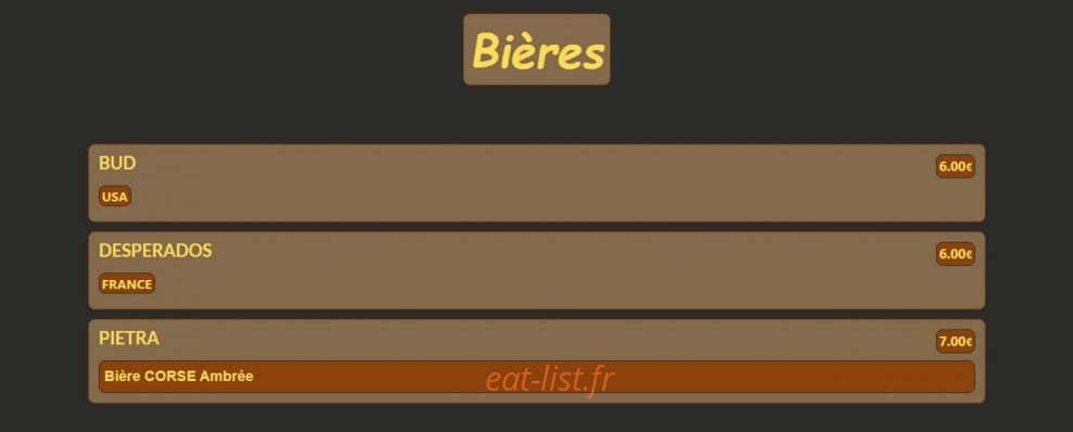 Le Petit Clos — carte page 8