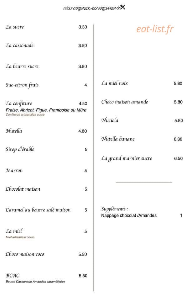 Le Stop Bar — carte page 2
