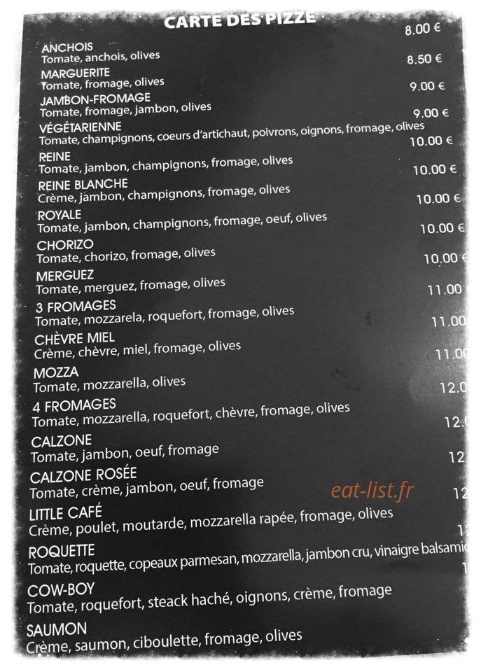 Little Cafe — carte page 2