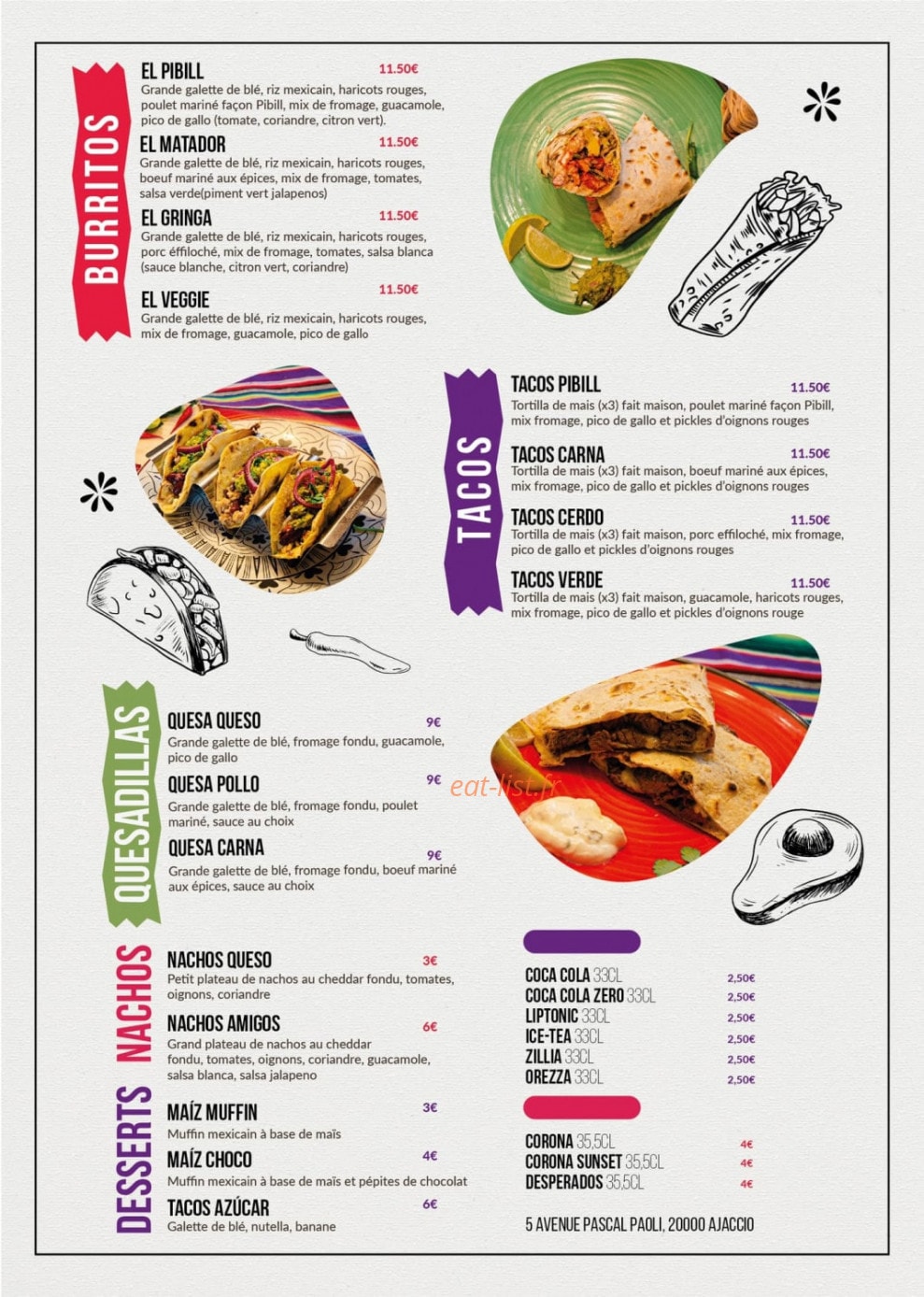 Los Gringos — carte page 2