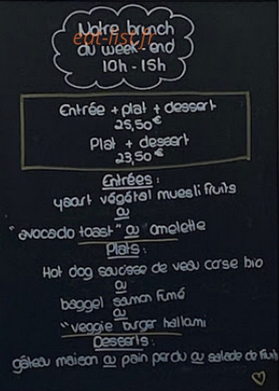 Mile End Café — carte page 1
