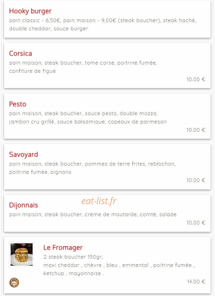MN Burger — carte page 5