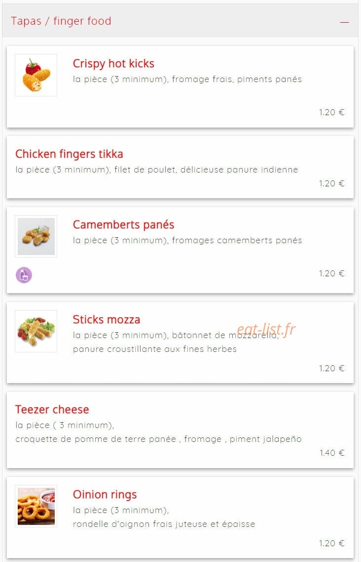 MN Burger — carte page 6