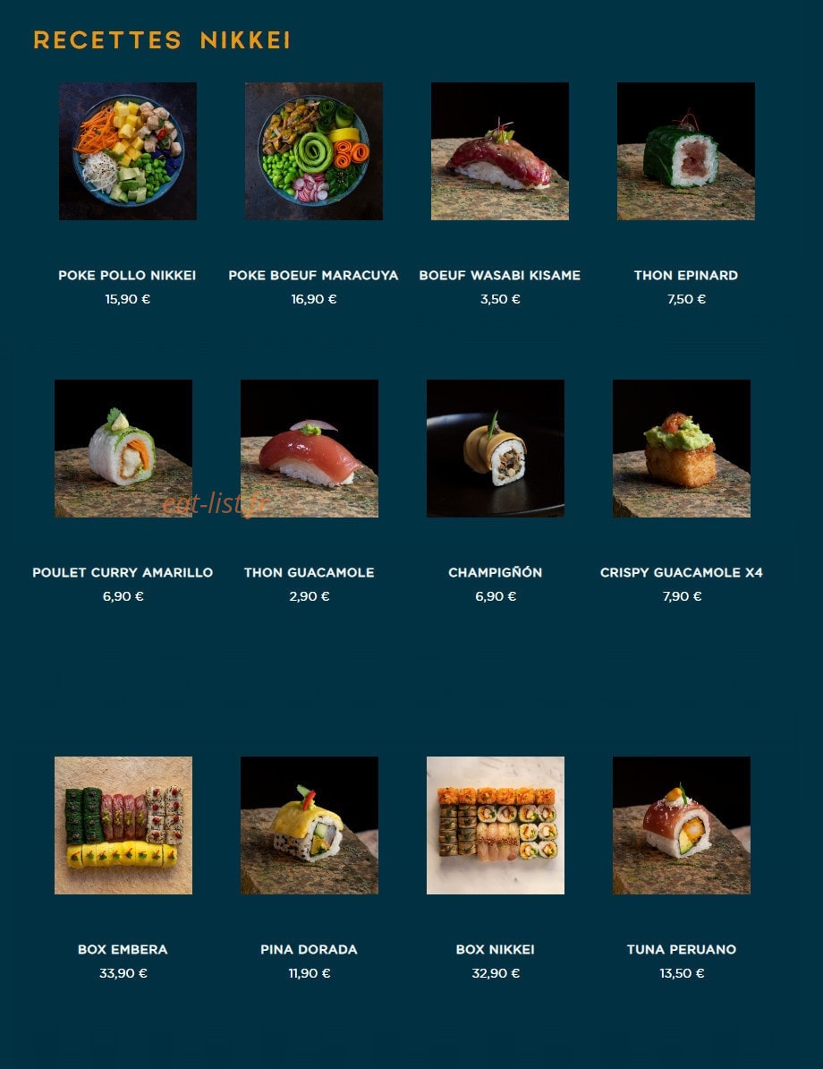 NKI sushi — carte page 3
