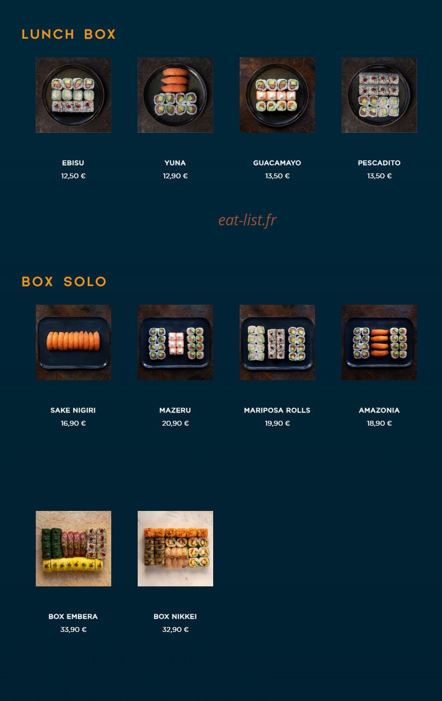 NKI sushi — carte page 6