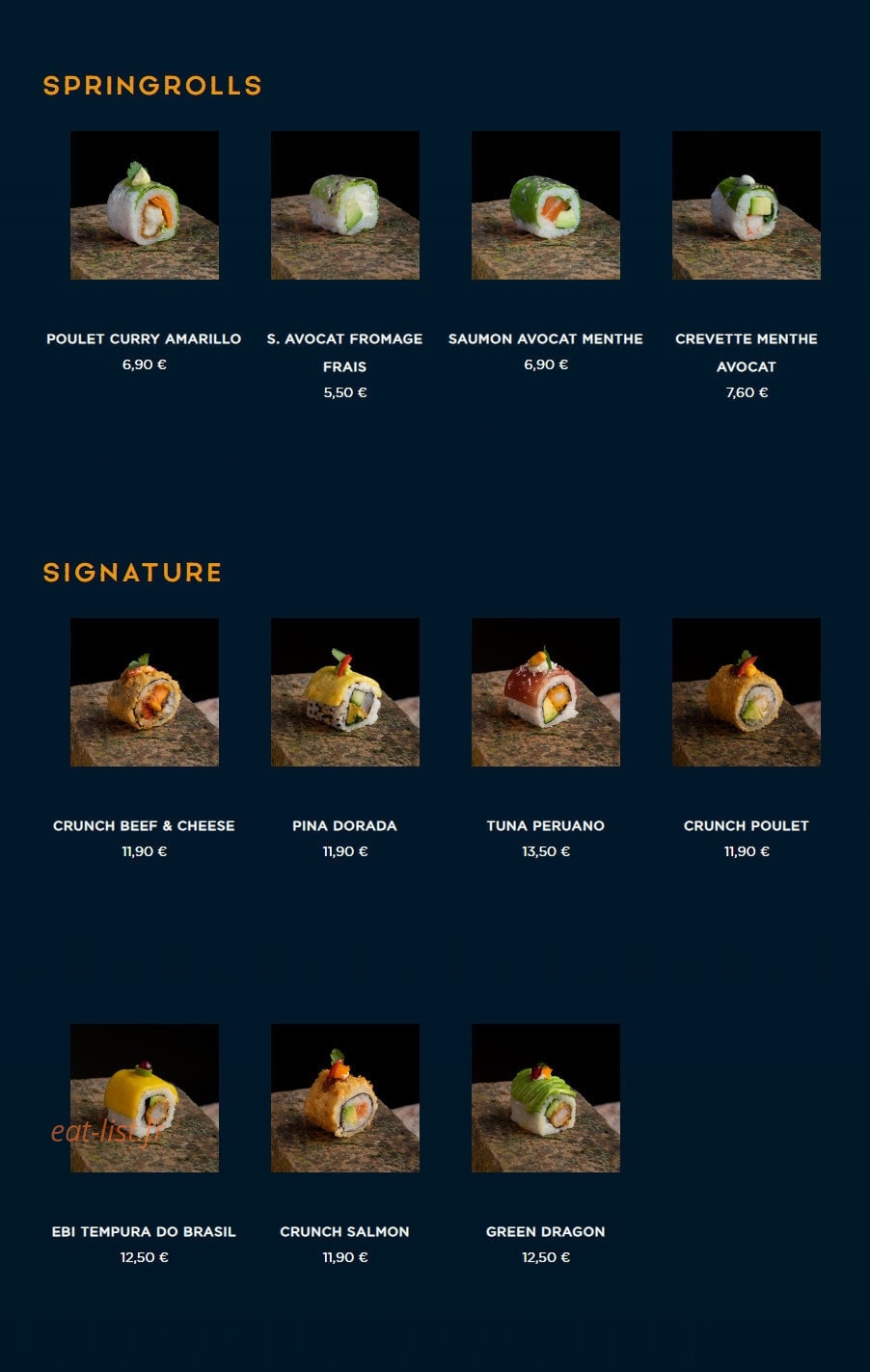 NKI sushi — carte page 9