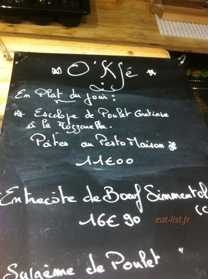 O Kfé — carte page 1