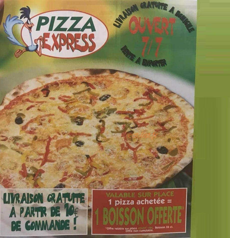 Pizza Express — carte page 1