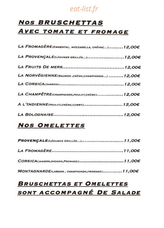 Restaurant Du Parc — carte page 5