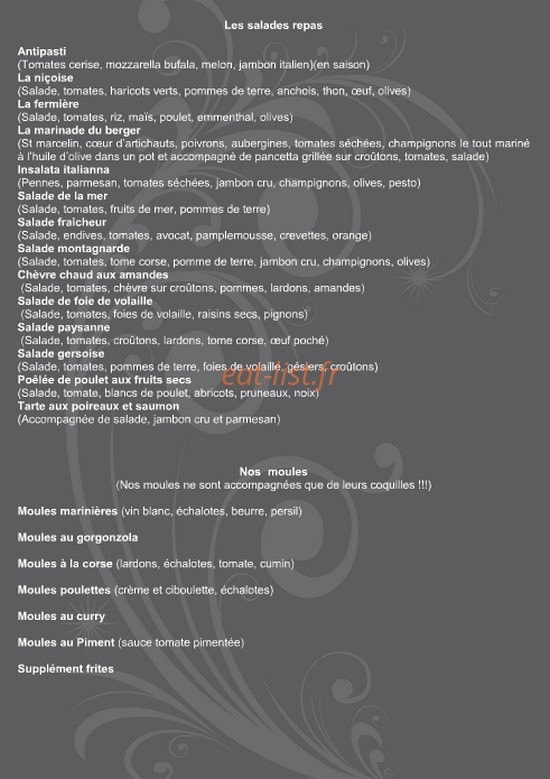 Restaurant l'Amirauté — carte page 2