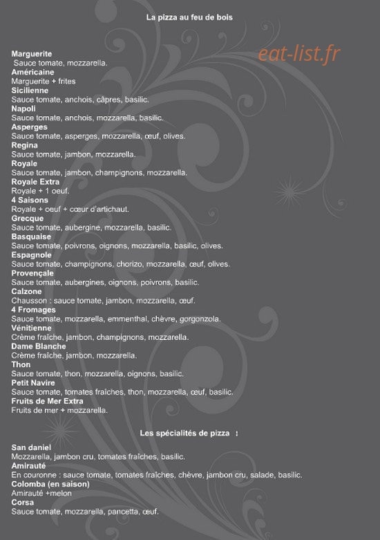 Restaurant l'Amirauté — carte page 4
