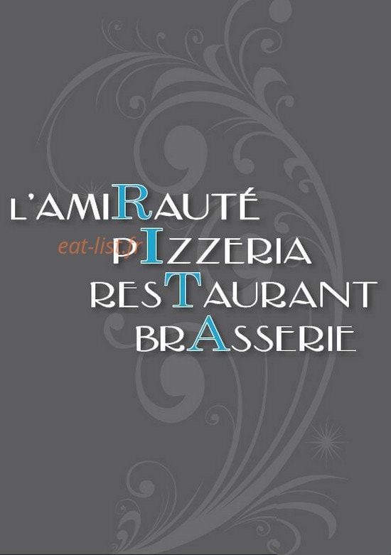 Restaurant l'Amirauté — carte page 1